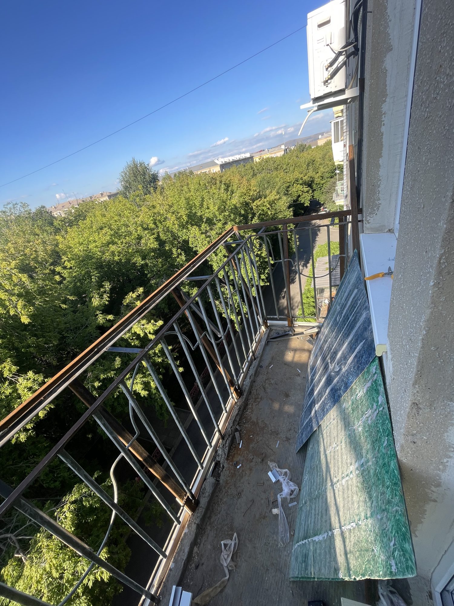 Вынос пола и усиление парапета